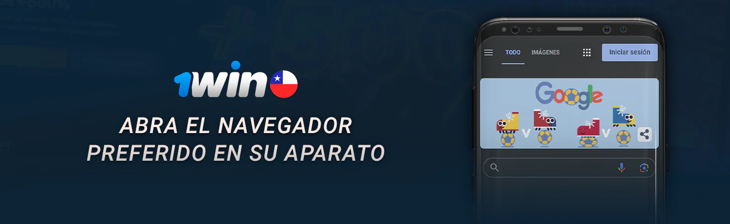 Selecciona el navegador de tu teléfono para descargar 1Win