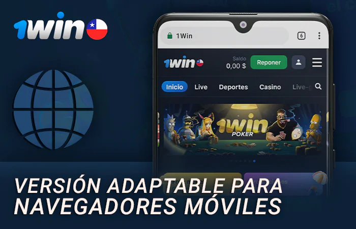 Realice sus apuestas en la versión móvil basada en navegador del sitio web 1Win