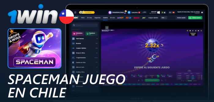 Juego Spaceman en 1win para jugadores de Chile
