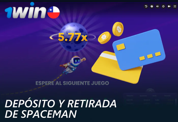 Ingresar y retirar dinero para Spaceman en el sitio web de 1win