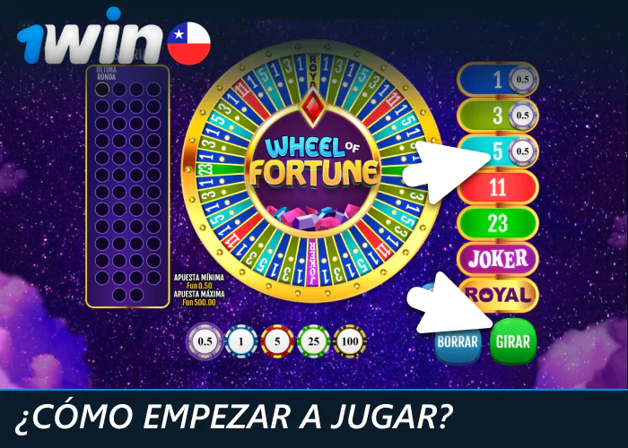 Cómo jugar a Wheel of Fortune en 1win